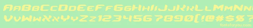 EnergonItalic Font – Yellow Fonts on Green Background