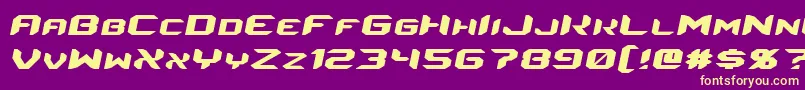 EnergonItalic Font – Yellow Fonts on Purple Background