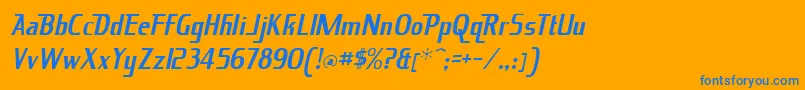 KingRichard Font – Blue Fonts on Orange Background