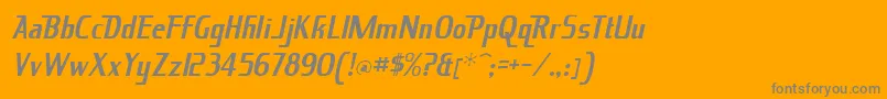 KingRichard Font – Gray Fonts on Orange Background