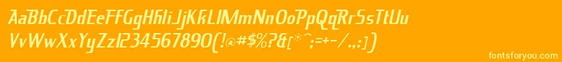 KingRichard Font – Yellow Fonts on Orange Background