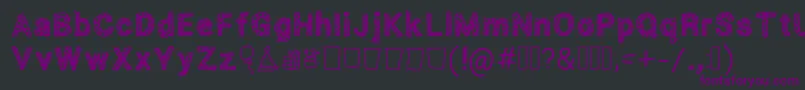 Scribbled Font – Purple Fonts on Black Background