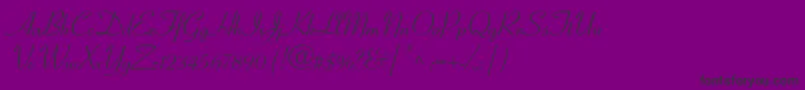 CoronetltstdRegular-Schriftart – Schwarze Schriften auf violettem Hintergrund