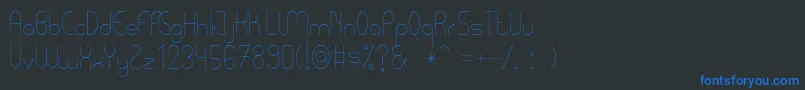 PycuafLightTfb Font – Blue Fonts on Black Background