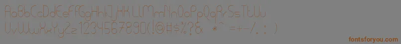 Шрифт PycuafLightTfb – коричневые шрифты на сером фоне