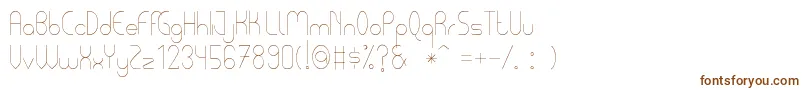 Шрифт PycuafLightTfb – коричневые шрифты на белом фоне