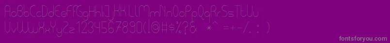 PycuafLightTfb Font – Gray Fonts on Purple Background