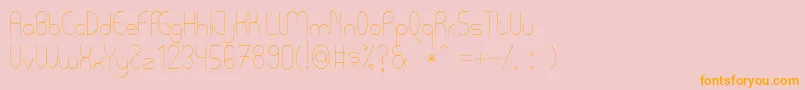 PycuafLightTfb Font – Orange Fonts on Pink Background