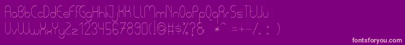 PycuafLightTfb Font – Pink Fonts on Purple Background