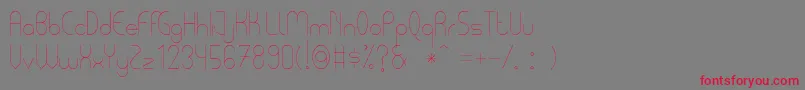 PycuafLightTfb Font – Red Fonts on Gray Background