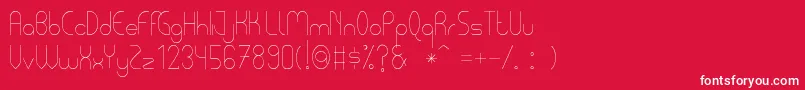 PycuafLightTfb Font – White Fonts on Red Background