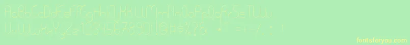 PycuafLightTfb Font – Yellow Fonts on Green Background