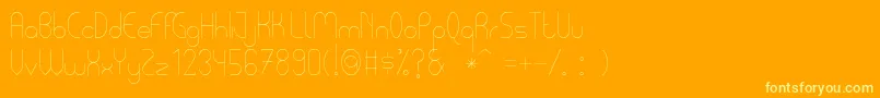 PycuafLightTfb Font – Yellow Fonts on Orange Background