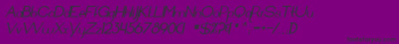 Arrivalsanddeparturesbolditalic Font – Black Fonts on Purple Background