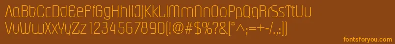 Czcionka PasadenalRegular – pomarańczowe czcionki na brązowym tle