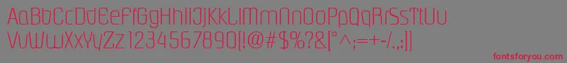 PasadenalRegular Font – Red Fonts on Gray Background