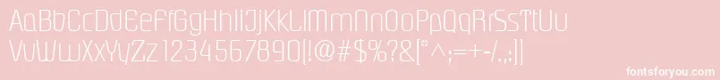 Fonte PasadenalRegular – fontes brancas em um fundo rosa