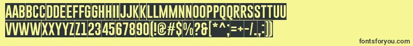 Czcionka GoboldBlockyRegular – czarne czcionki na żółtym tle