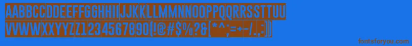 GoboldBlockyRegular Font – Brown Fonts on Blue Background