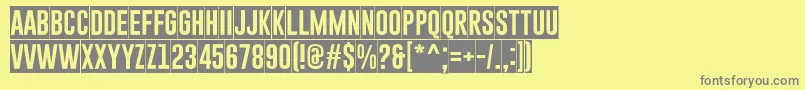 フォントGoboldBlockyRegular – 黄色の背景に灰色の文字