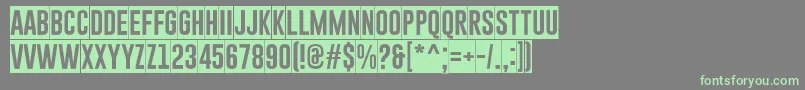 GoboldBlockyRegular Font – Green Fonts on Gray Background