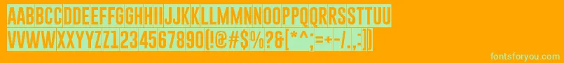 GoboldBlockyRegular Font – Green Fonts on Orange Background