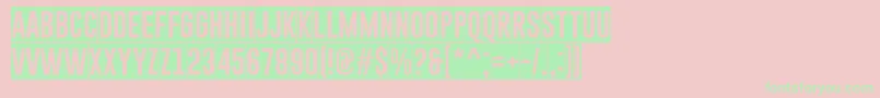 GoboldBlockyRegular Font – Green Fonts on Pink Background