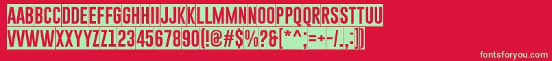 GoboldBlockyRegular Font – Green Fonts on Red Background