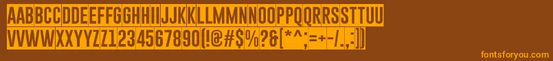 GoboldBlockyRegular Font – Orange Fonts on Brown Background