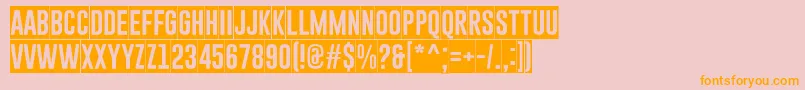 GoboldBlockyRegular Font – Orange Fonts on Pink Background