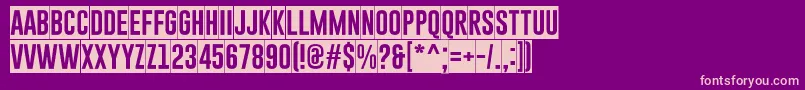 GoboldBlockyRegular Font – Pink Fonts on Purple Background