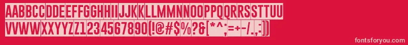 フォントGoboldBlockyRegular – 赤い背景にピンクのフォント