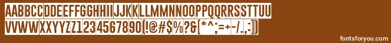 GoboldBlockyRegular Font – White Fonts on Brown Background