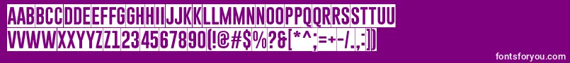 GoboldBlockyRegular Font – White Fonts on Purple Background