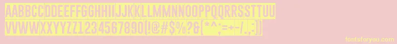 GoboldBlockyRegular Font – Yellow Fonts on Pink Background