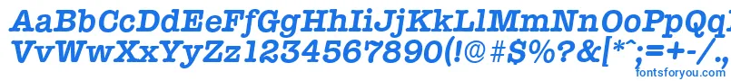 Шрифт TypewriterserialBolditalic – синие шрифты