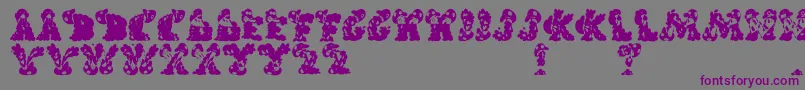 Handlinormal Font – Purple Fonts on Gray Background