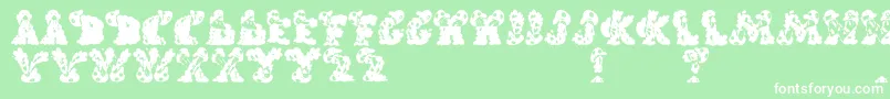 Handlinormal Font – White Fonts on Green Background