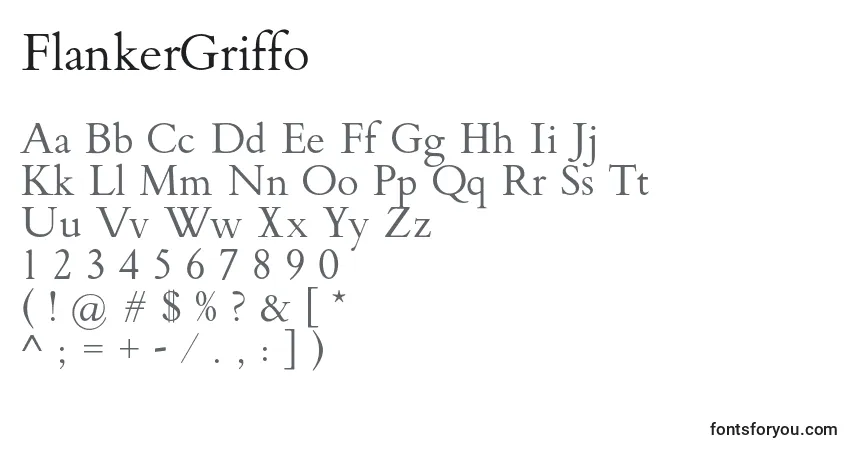 Czcionka FlankerGriffo – alfabet, cyfry, specjalne znaki