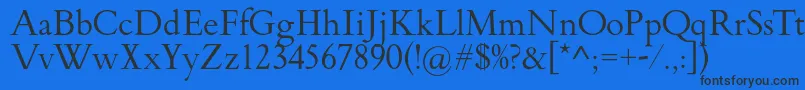 FlankerGriffo Font – Black Fonts on Blue Background