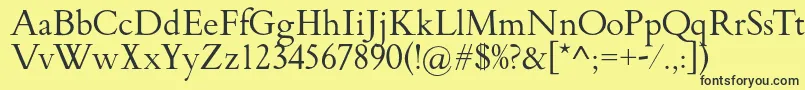 FlankerGriffo Font – Black Fonts on Yellow Background