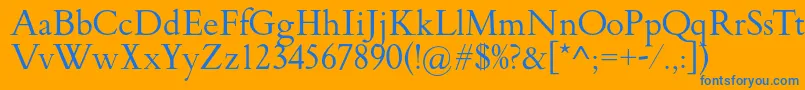 FlankerGriffo Font – Blue Fonts on Orange Background