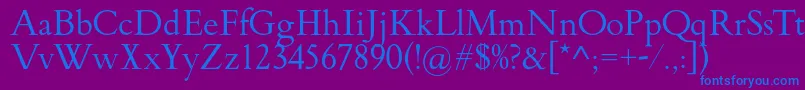 FlankerGriffo Font – Blue Fonts on Purple Background