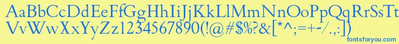 FlankerGriffo Font – Blue Fonts on Yellow Background