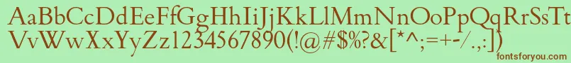 FlankerGriffo Font – Brown Fonts on Green Background