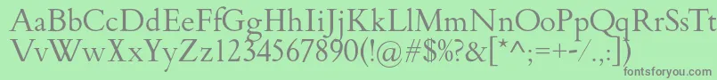 FlankerGriffo Font – Gray Fonts on Green Background