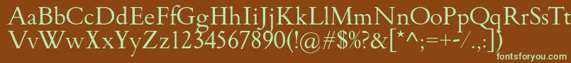 FlankerGriffo Font – Green Fonts on Brown Background