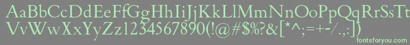 FlankerGriffo Font – Green Fonts on Gray Background