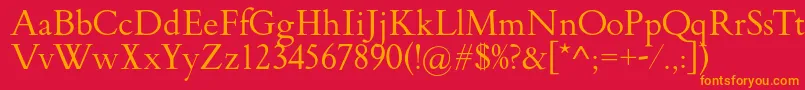 FlankerGriffo Font – Orange Fonts on Red Background