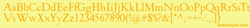 FlankerGriffo Font – Orange Fonts on Yellow Background